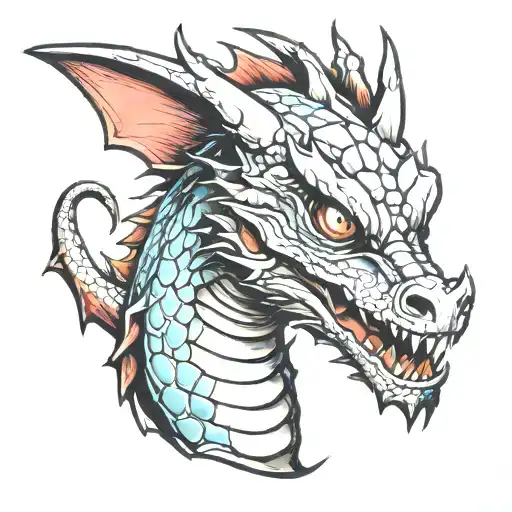 Baby Scaleless Dragon Stencil