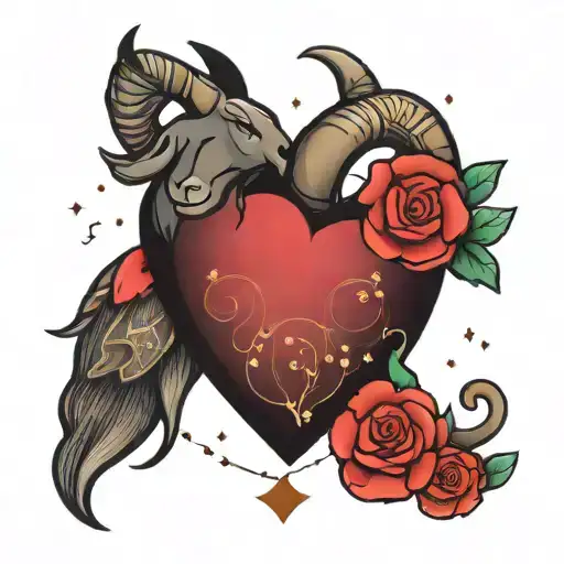 Heart And Capricorn Constellation