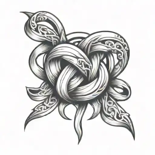 An Open Hand Holding A Unconditional Love Knot Symbol