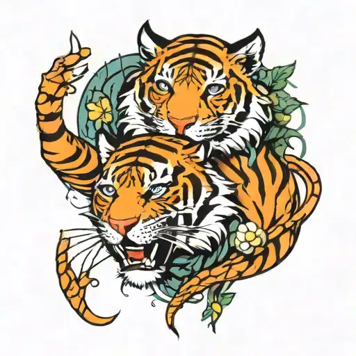 Joker And Tiger Surrounded