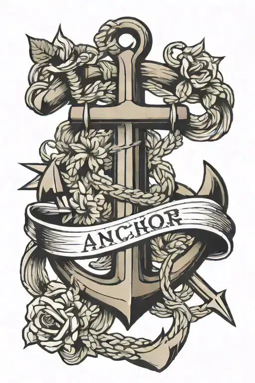 Anchor Tatooo Style Both Swords