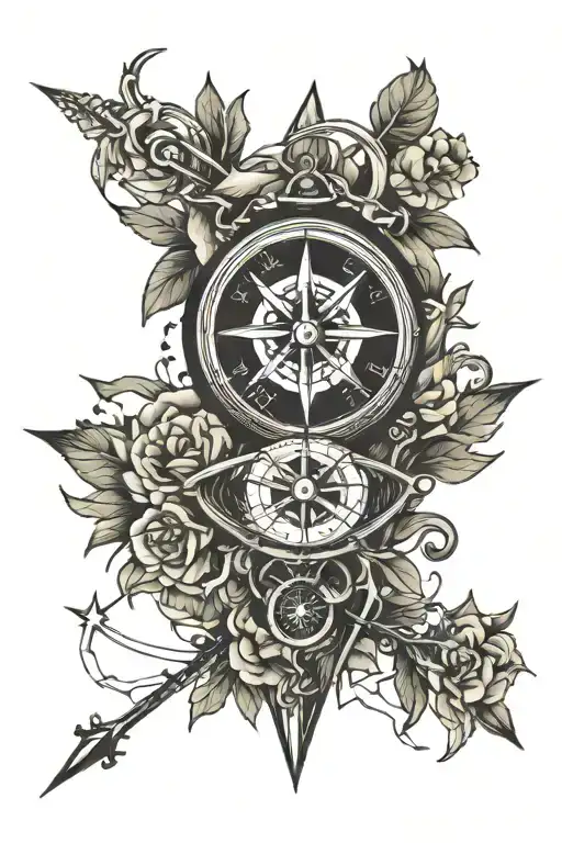 Bike Mountain Compass Rose