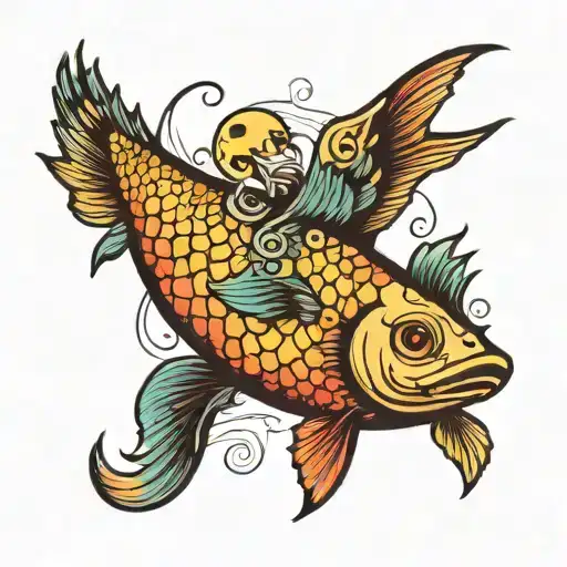 Bird And Fish Jumping