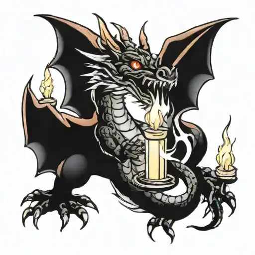 Dragon With Candls