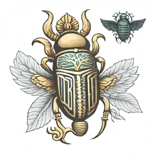 Egyptian Scarab Realism Style
