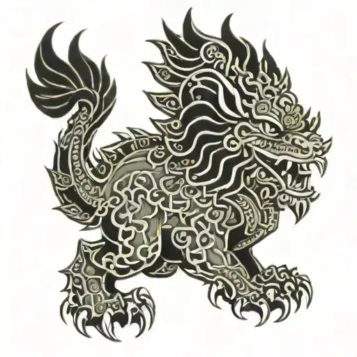 Thai Singha Line Art