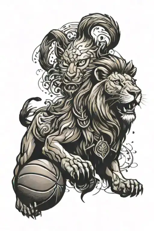 Basketball And A Lion