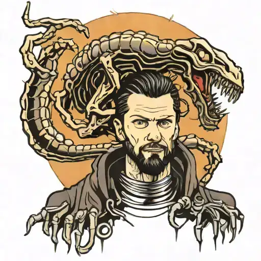 Ross With Xenomorph Alien From Alien