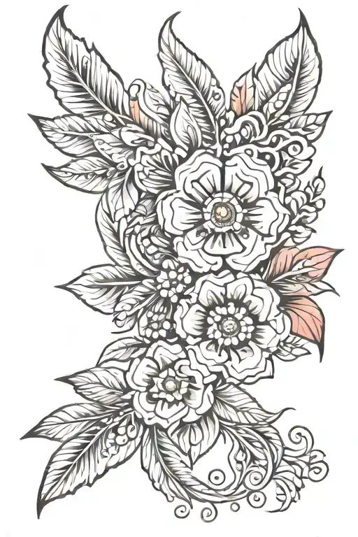 Native American Traditional Floral