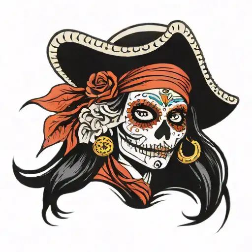 Day Of The Dead Marauder Woman Pirate Hat