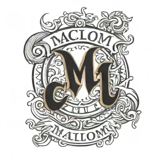 Malcolm Name Symbol Combined