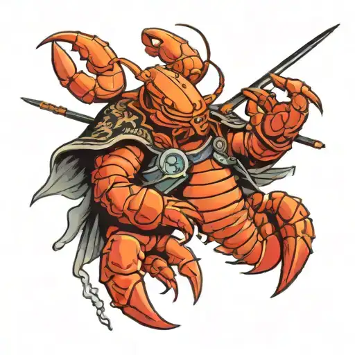 Lobster As A Samurai Warrior