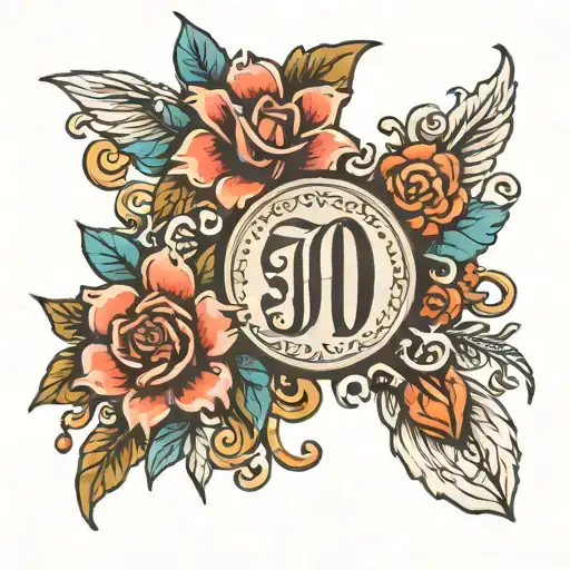 Initial Charm Bracelet On The Wrist