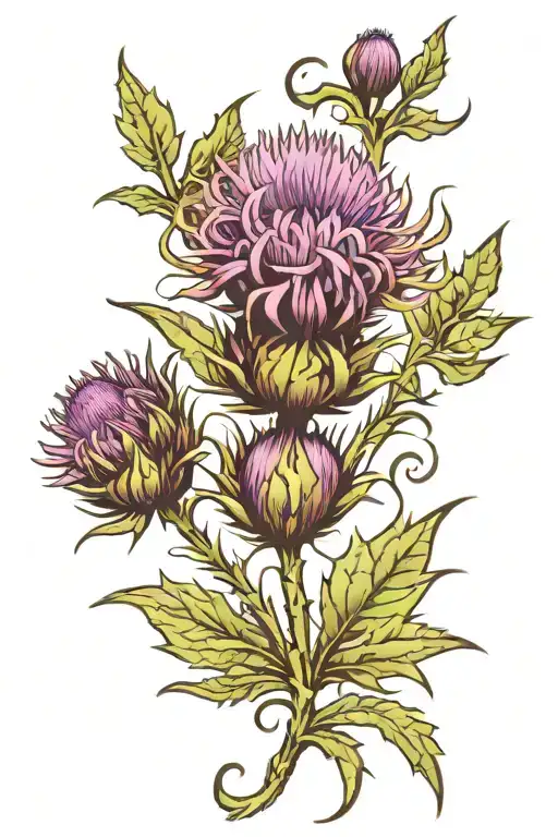 Scottish Thistle With Name Written