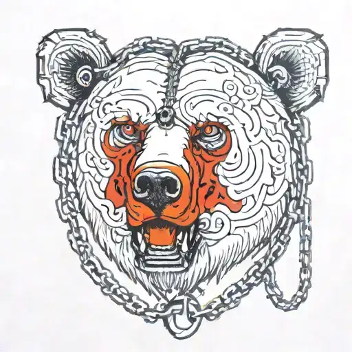 Head Bear Chain Blood