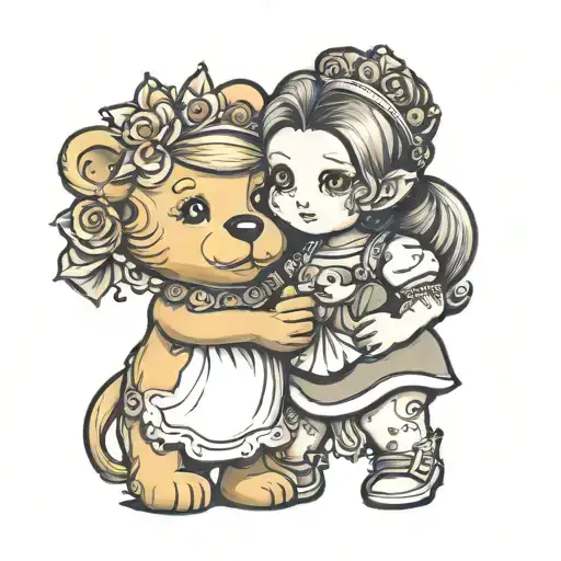 Princess And Teddy Bear