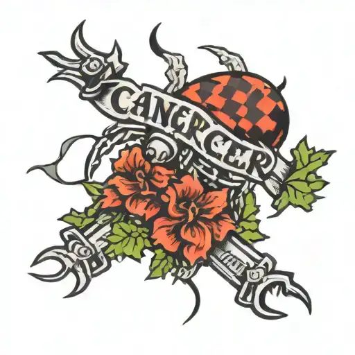 Cancer Sucks Written In Buffalo Plaid