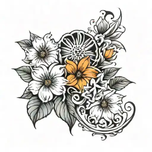 Half Moon Flowers Coming Outside