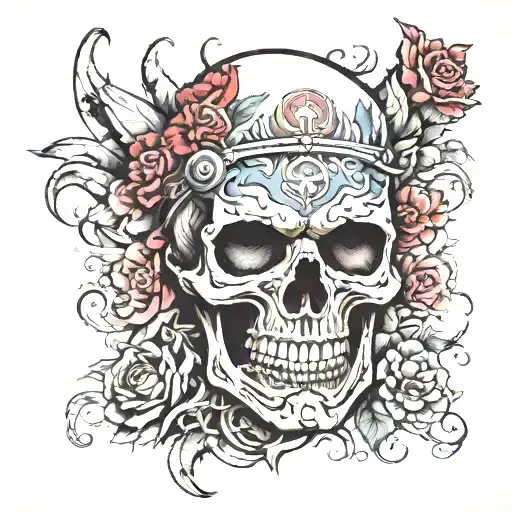 Zaw G With Skull Face