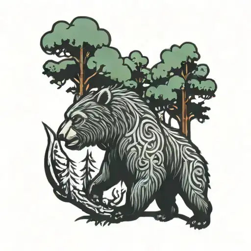 Grizzly Bear Trees Viking