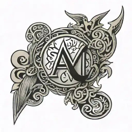 Letters Amag With Nordic Runes