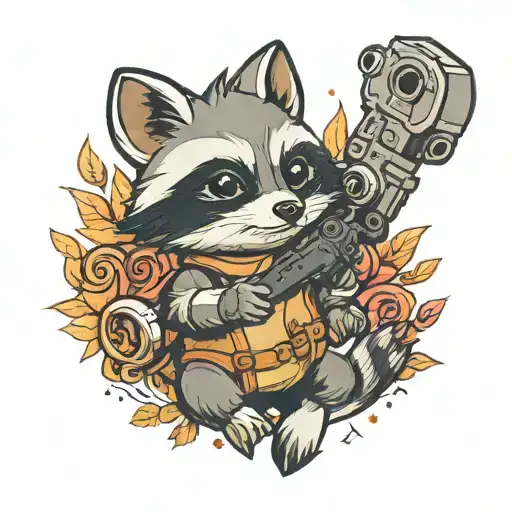 Baby Rocket Raccon Guardians Gun