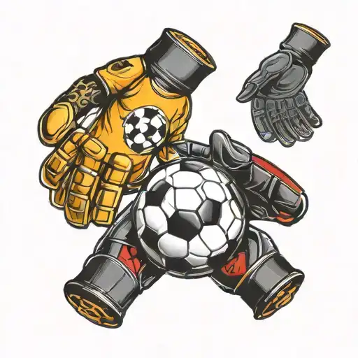 Gloves Goalkeeper And Ball Football