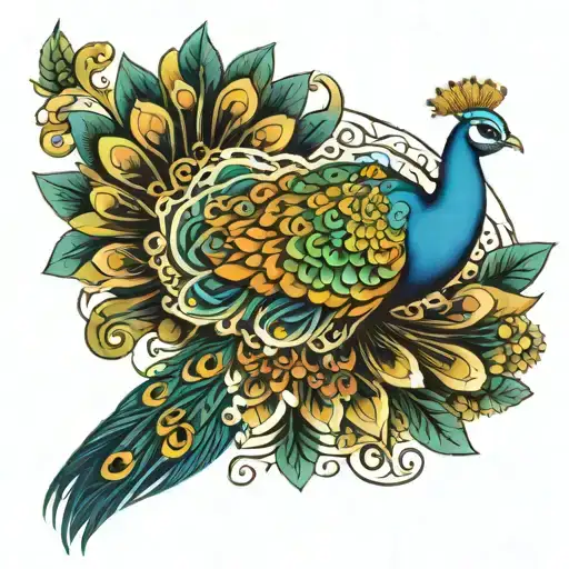 Peacock Tattoo Design