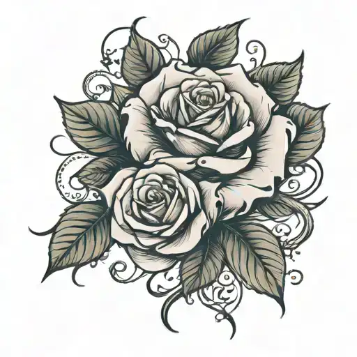 Rose With Family As Stem