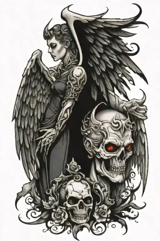 Angel And Demon Half Angel