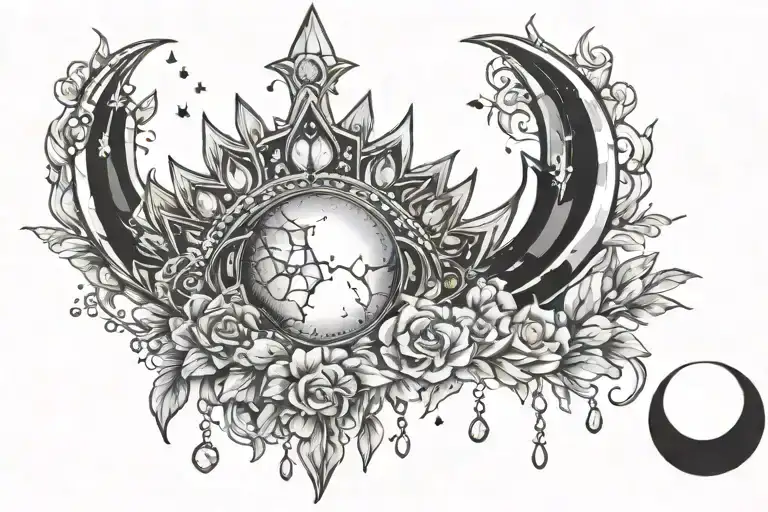 Crystal Crown And Moon Phases