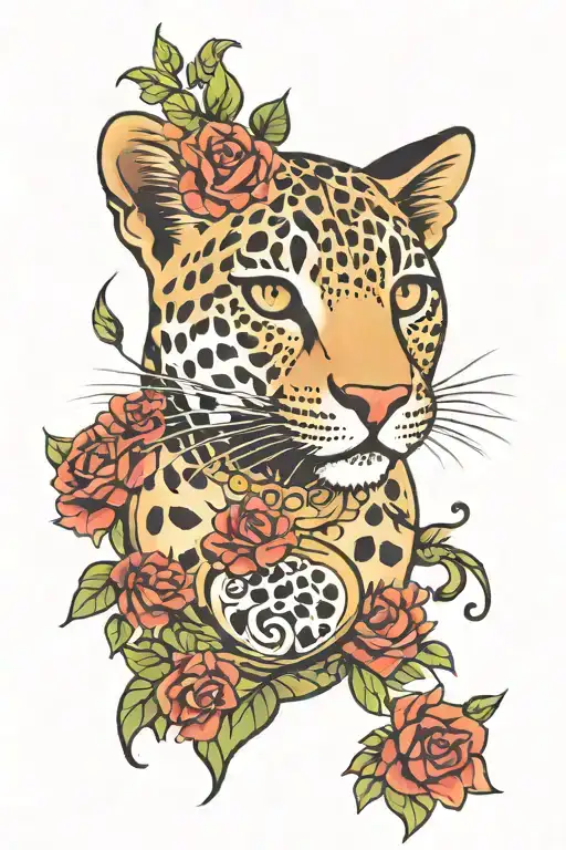 Leopard Print Makeup Music Paw Print Surrounded