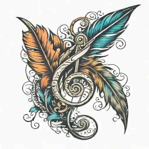 Feather Treble Cleff