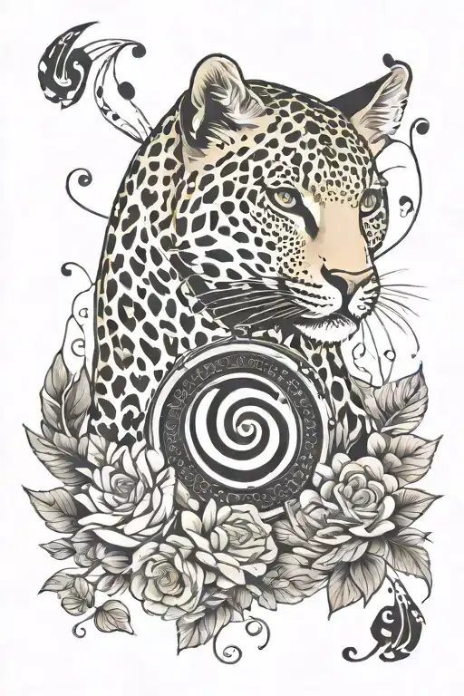 Leopard Print Makeup Music Paw Print Surrounded Bij Musicnotes