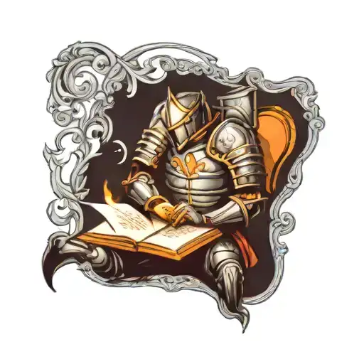 Knight Reading A Book