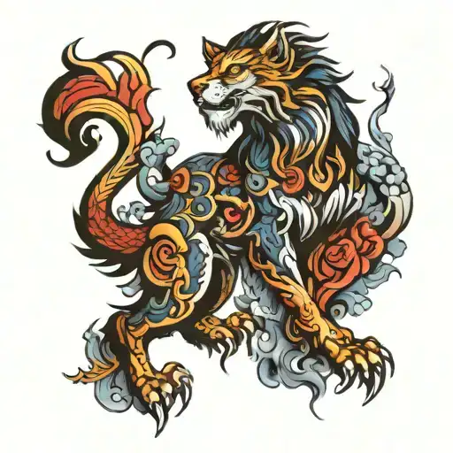 Wolf Lion Dragon Stag