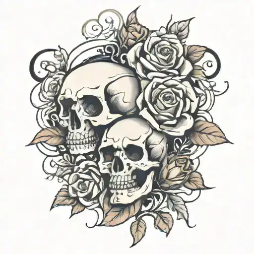 Skulls And Rose