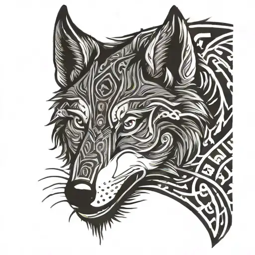Tribal Wolf Howling