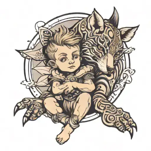 Brother Protecting His Little Sister