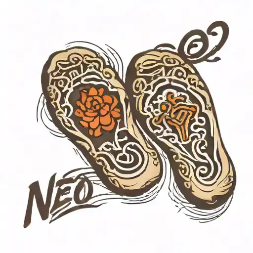 Kids Foot Print With Name