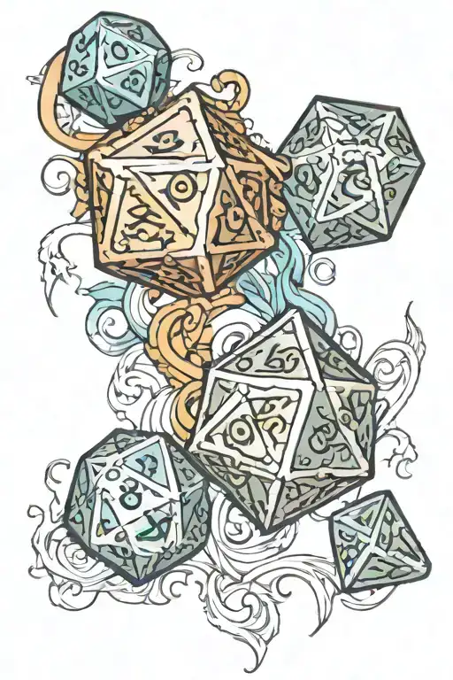 Trident And D20 Dice