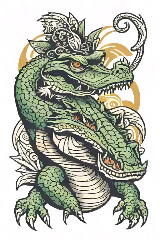 Sleepy Alligator In The Noonday Sun