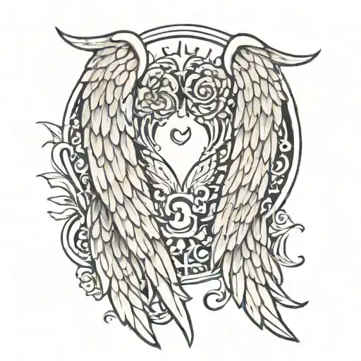 Angel Wings With Date