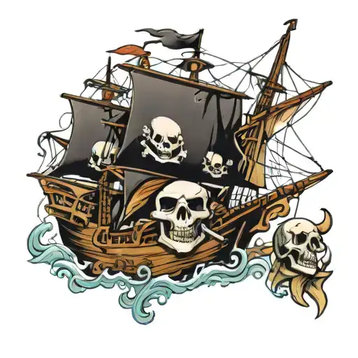 Pirate Ship Jolly Roger With 29
