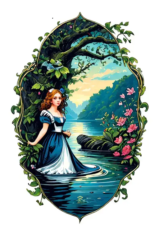 Water Scene Alice In Wonderland