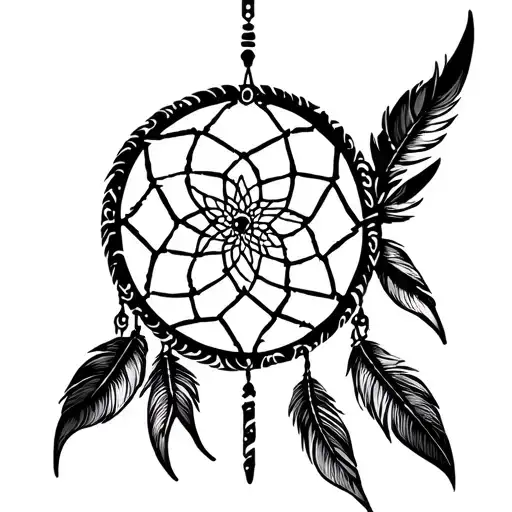Dreamcatcher Intertwined With Maori Design