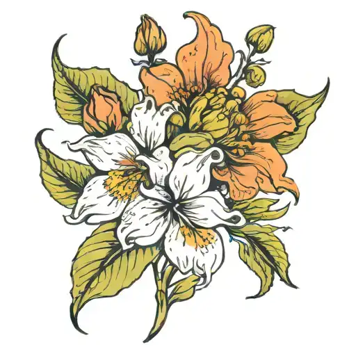 August And November Birth Flower Growing Together