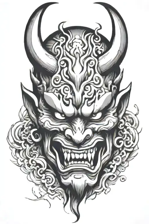 Oni Demon Mask Broken