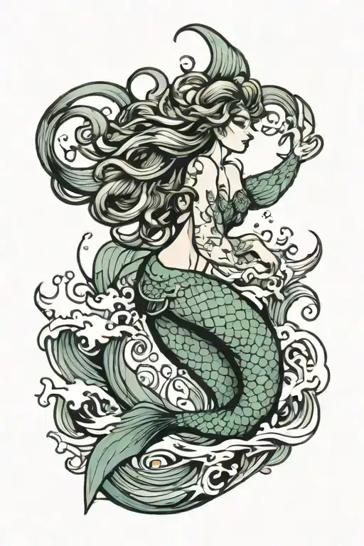 Mermaid In The Sea