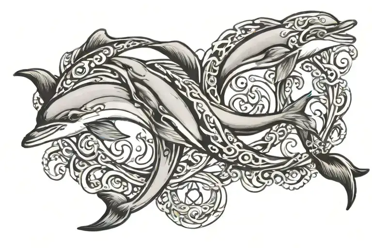 Dolphin And Infinity Symbol